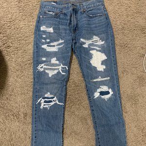American Eagle ripped slim jeans